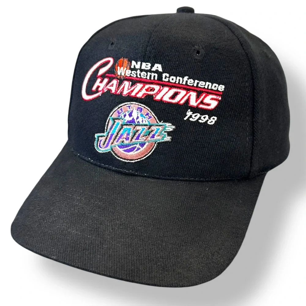 Vtg Utah Jazz 1998 Western Conference Champions NBA Hat Cap